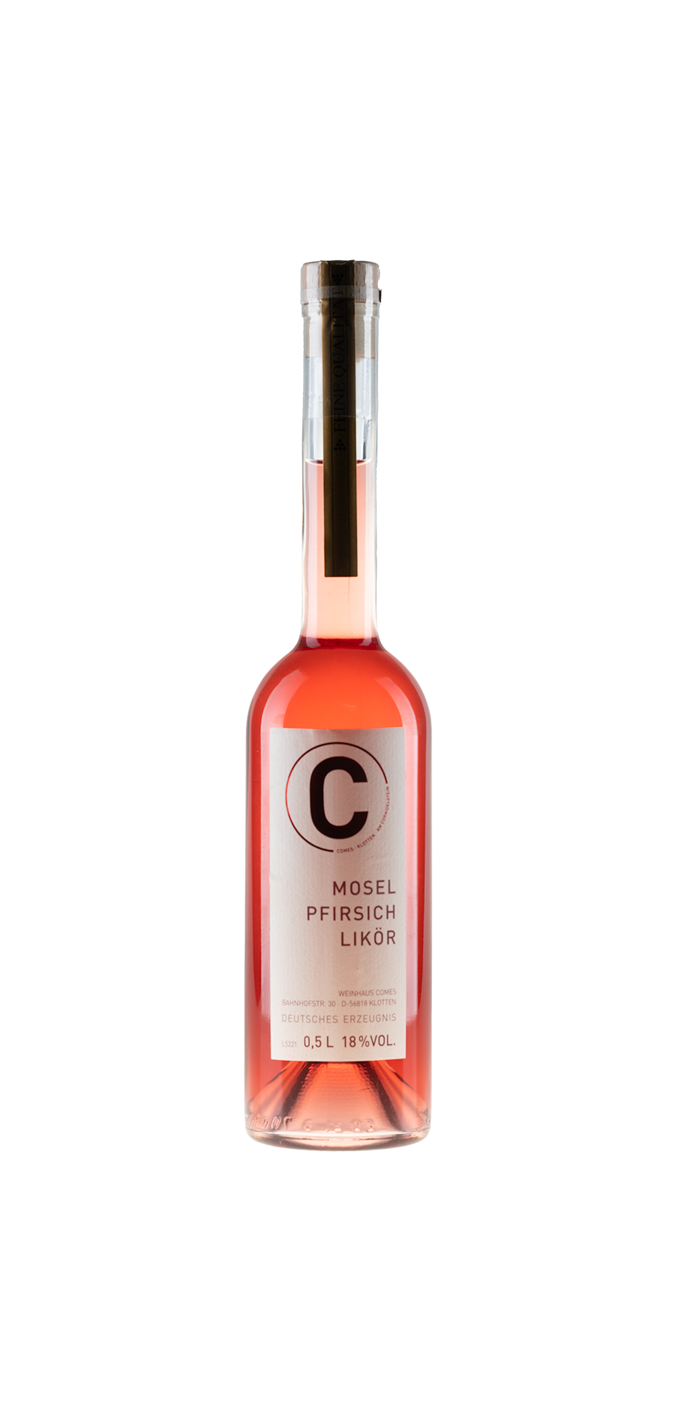 Roter MOSEL-PFIRSICH-LIKÖR